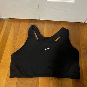 Nike Black Sports Bra with White Swoosh